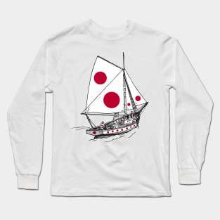 Vintage Japan Ship Sailor Team of Japanese Pride | Support Japan Culture Long Sleeve T-Shirt